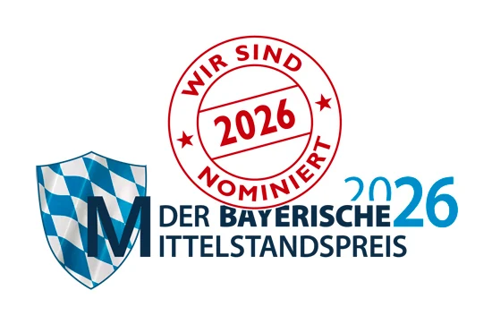 Wir sind 2026 nominiert – Der Bayerische Mittelstandspreis