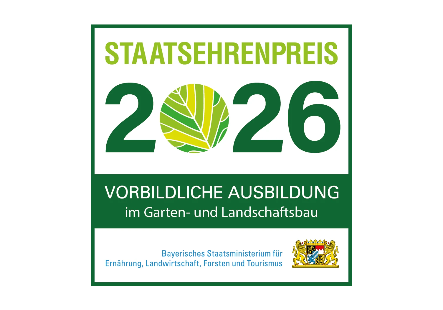Bayerischer Staatsehrenpreis 2026 für vorbildliche Ausbildung