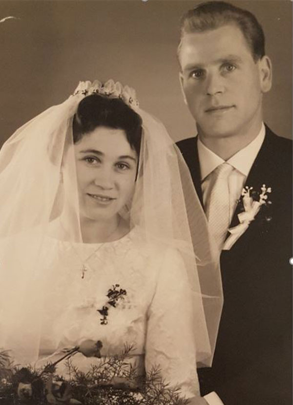 Marianne und Klaus Fuchs bei ihrer Hochzeit 1959 – zwei Jahre vor der Firmengründung.