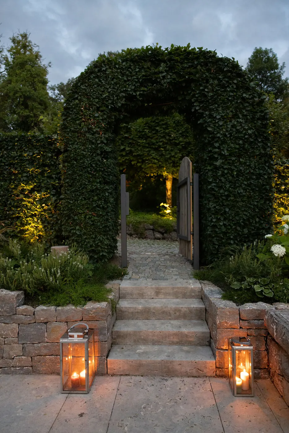 Garten zu einer historischen Villa am See – Impression