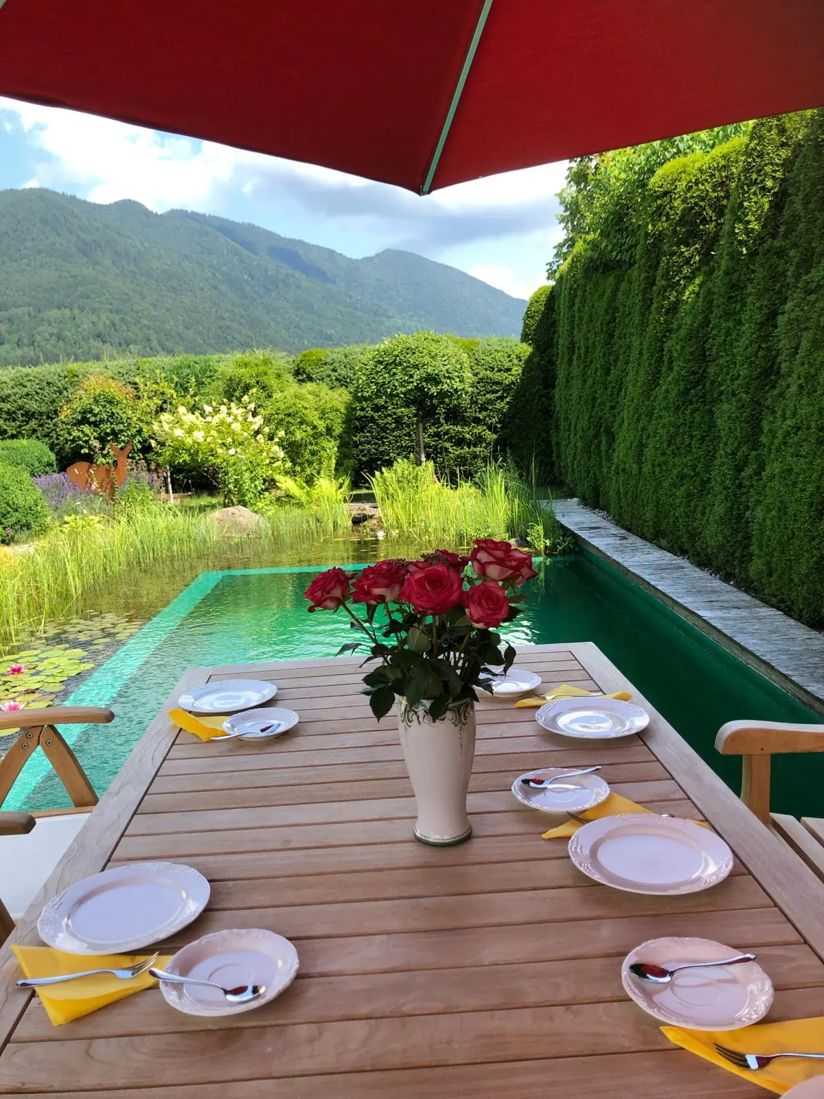 Swimming Pond mit Alpenblick – Impression