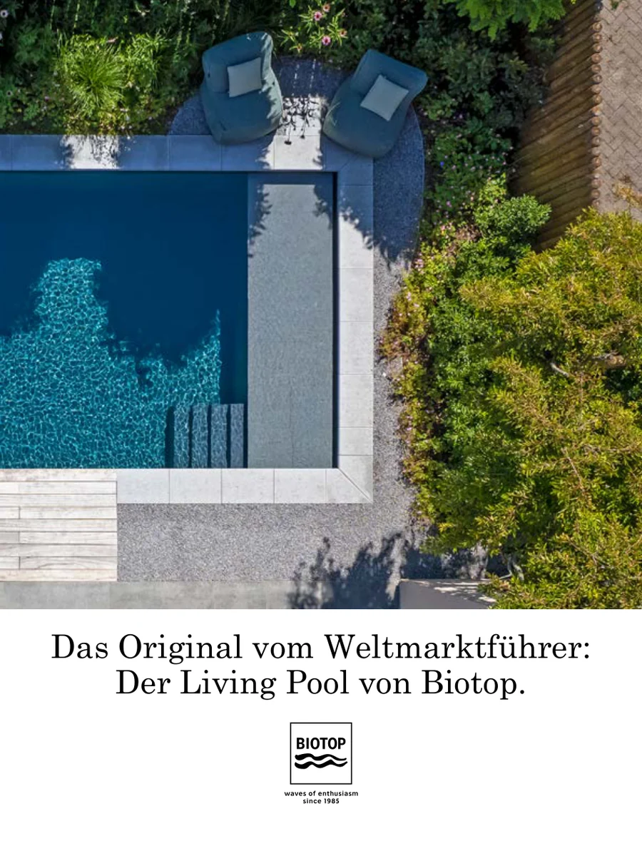 Titelseite: Living Pool – der Katalog 2026