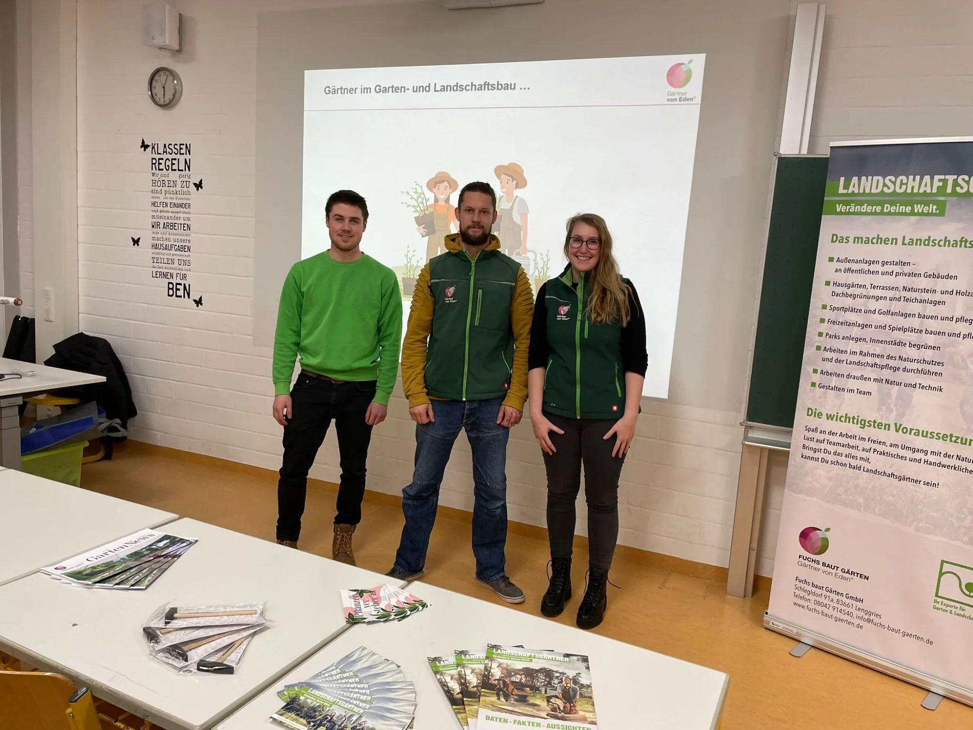 Drei aus unserem Team beim Vortrag am Berufsinformationsabend der Realschule Bad Tölz